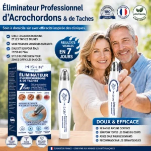 Stylo Roll-On HISKIN®
    Éliminateur d'Excroissances Cutanées & de Taches en 7 Jours
    Sans Douleur & Sans Cicatrice