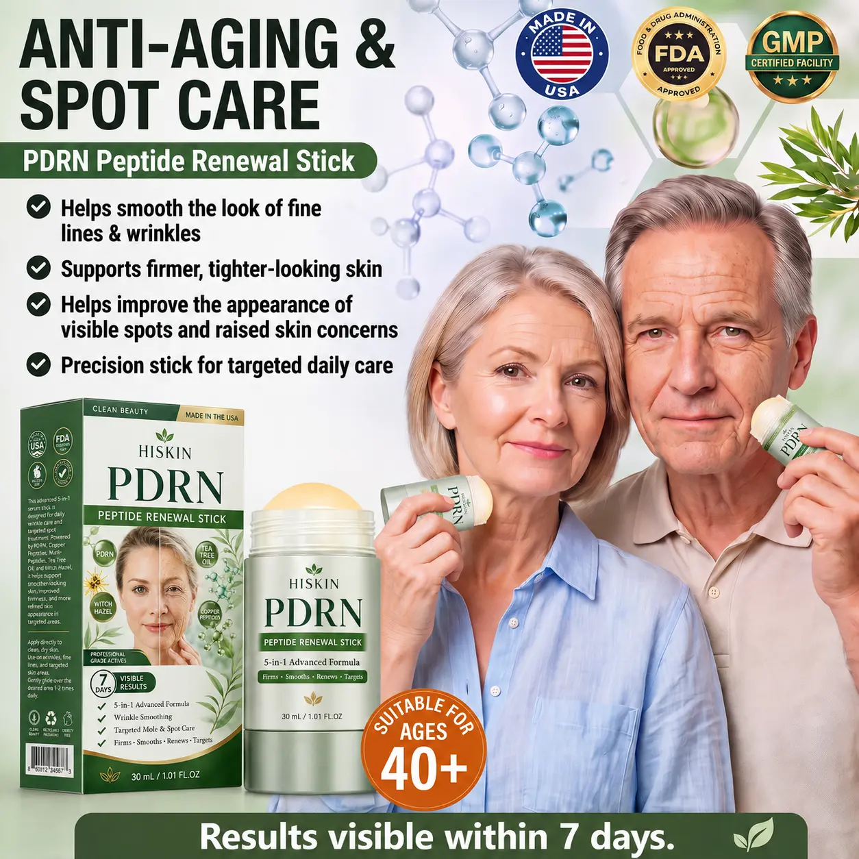 𝑯𝑰𝑺𝑲𝑰𝑵® PDRN Anti‑Aging & Targeted Spot Care(👨⚕️Helps Smooth Wrinkles
– HISKIN Glow