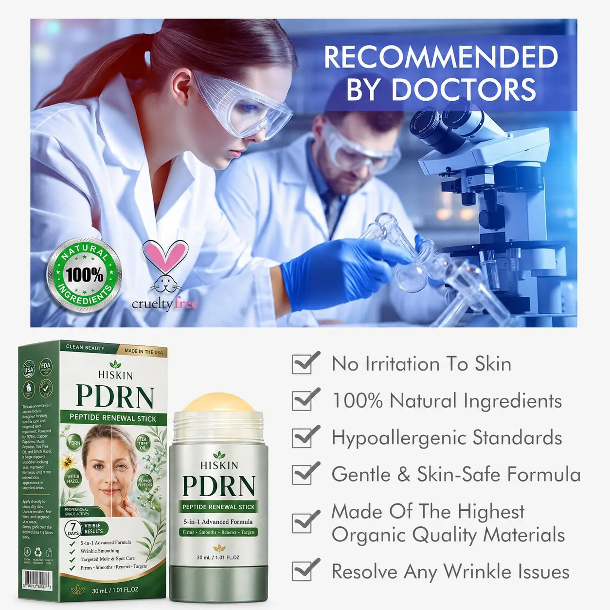 𝑯𝑰𝑺𝑲𝑰𝑵® PDRN Anti‑Aging & Targeted Spot Care(👨⚕️Helps Smooth Wrinkles
– HISKIN Glow