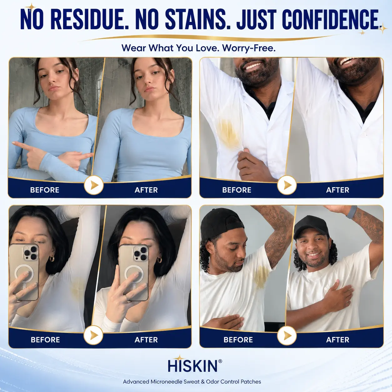 Hiskin® 2-in-1 Advanced Sweat Control & Deodorant Microneedle Patches
– HISKIN Glow
